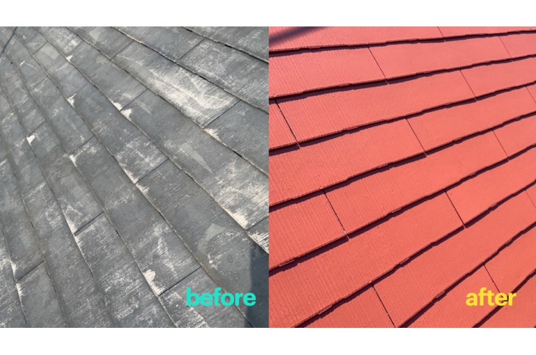 屋根塗装のビフォーアフター